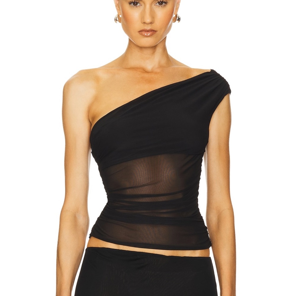Elegant Black One-Shoulder Top
